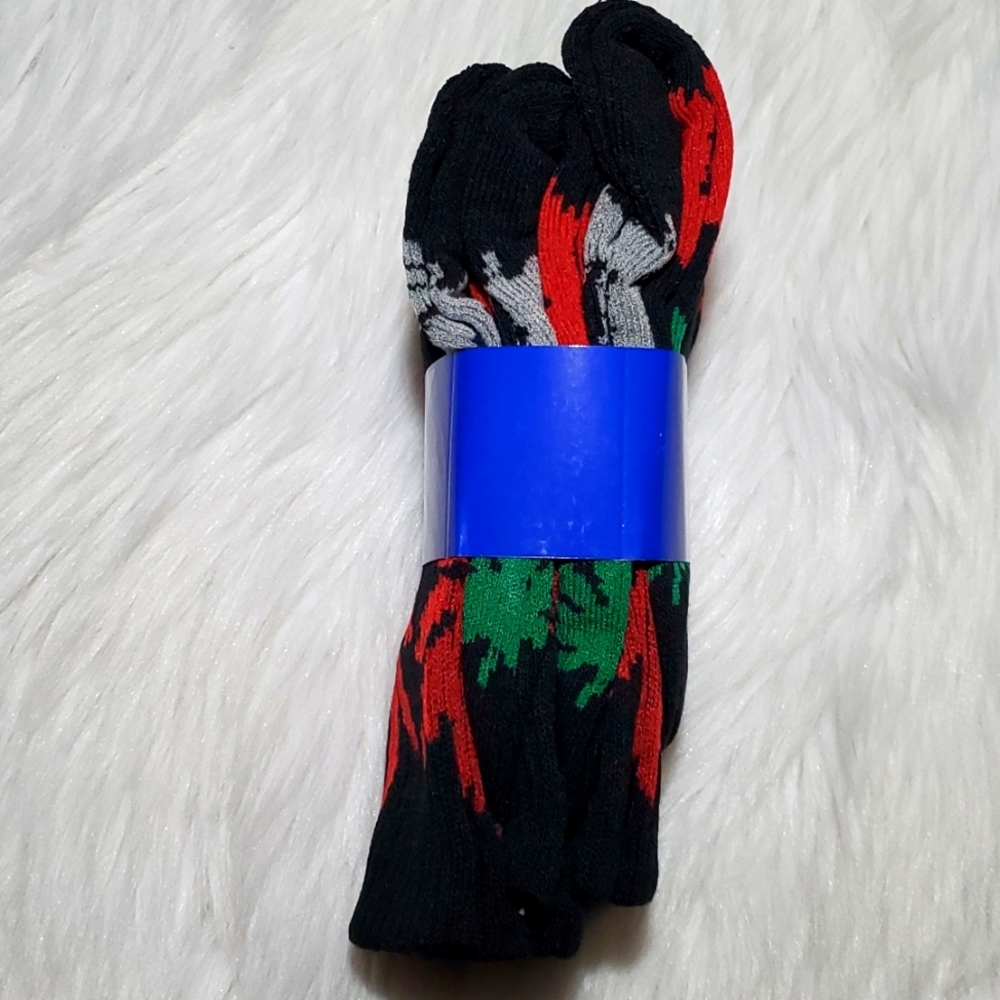 Leaf print crew socks - Picture 3 of 3